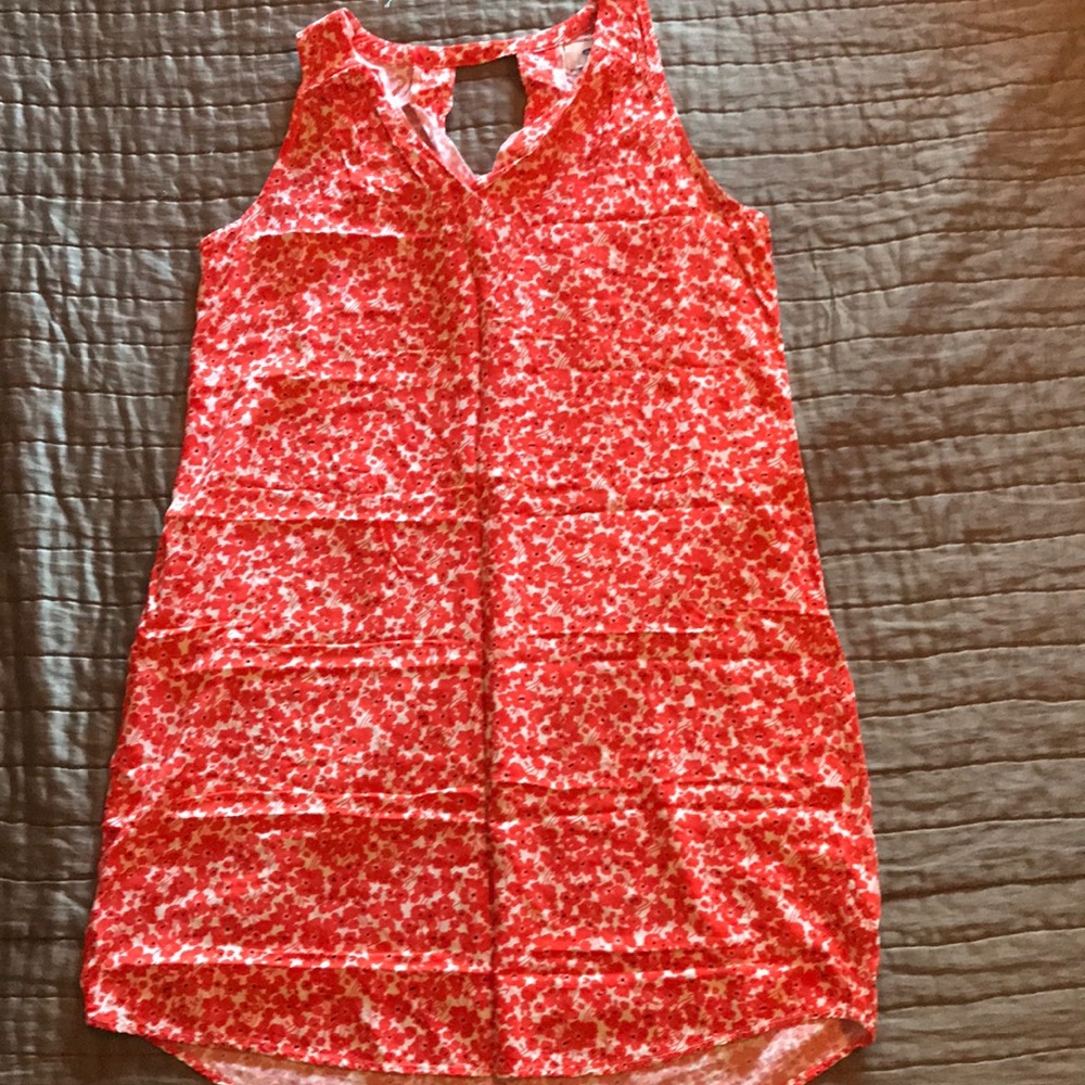 Old Navy Orange and White Dress